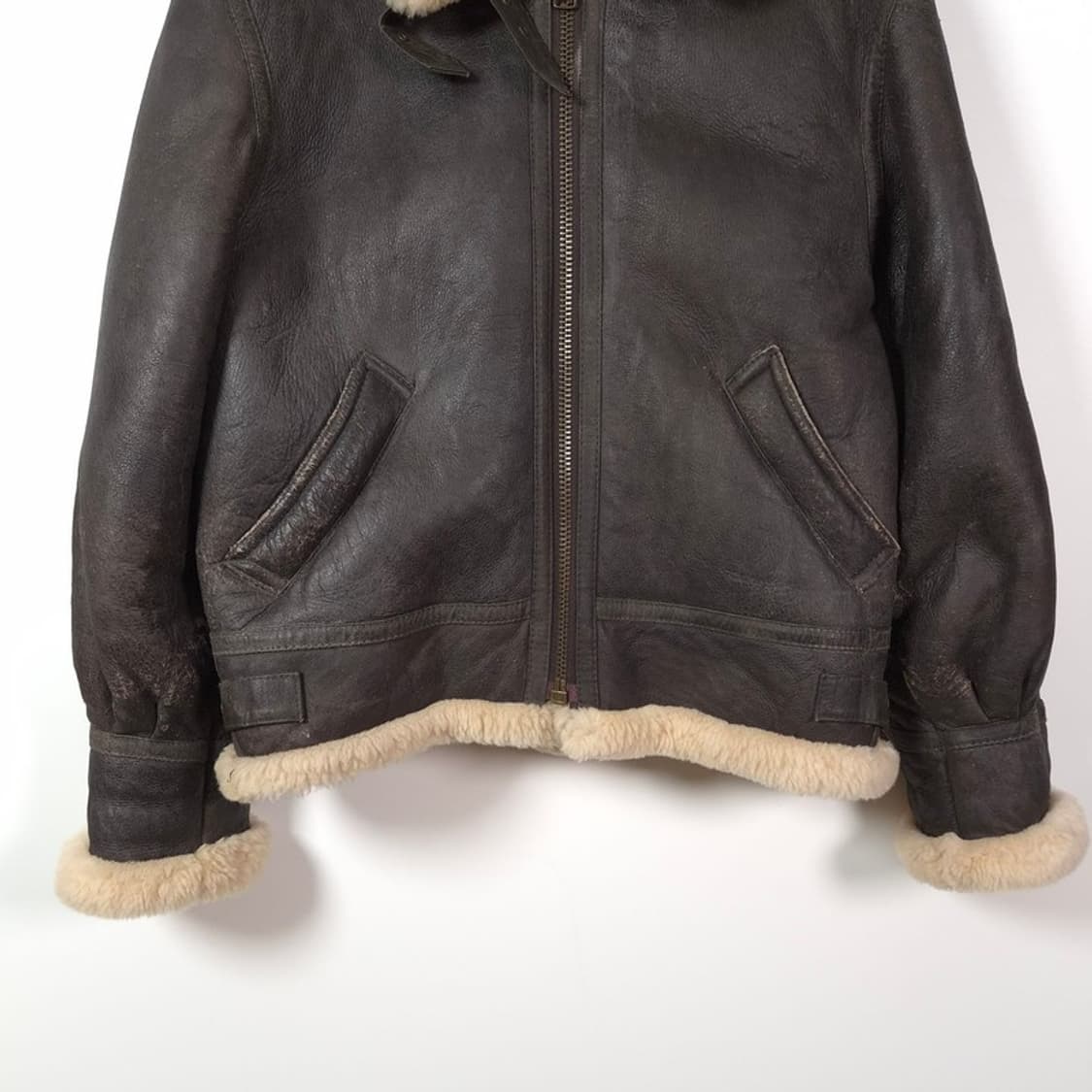 Tradong 리얼 시어링 B-3 양털 무스탕 자켓 상품이미지4