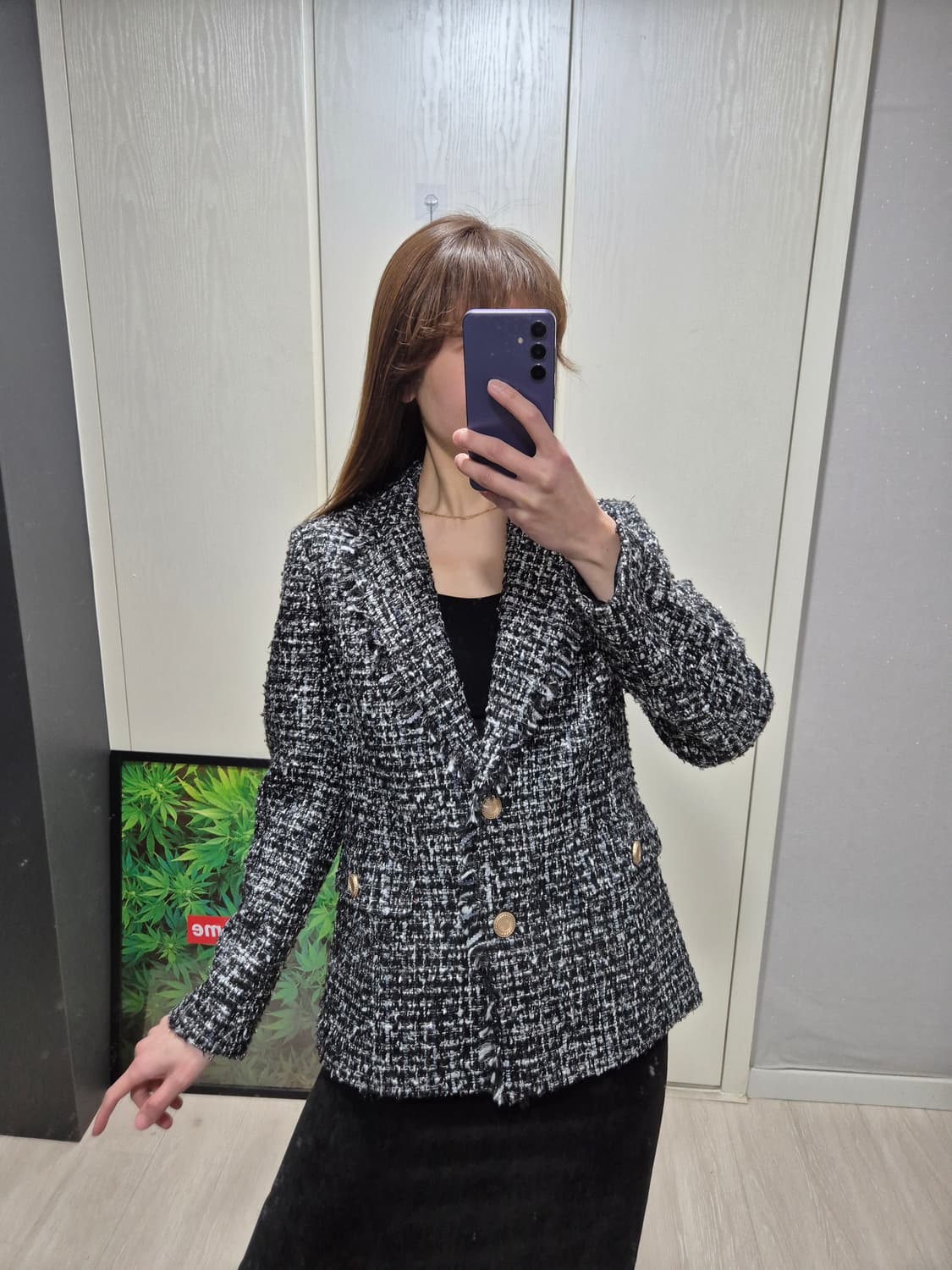 마리끌레르. 트위드 자켓 블랙 상품이미지8