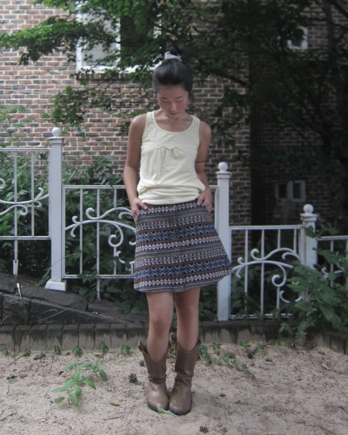 vintage bohemian mini skirt 상품이미지5