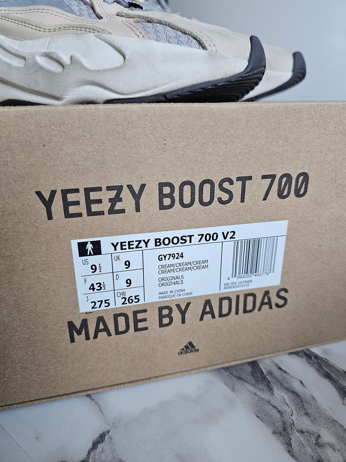 이지부스트700v2 크림, 275 정품 상품이미지5