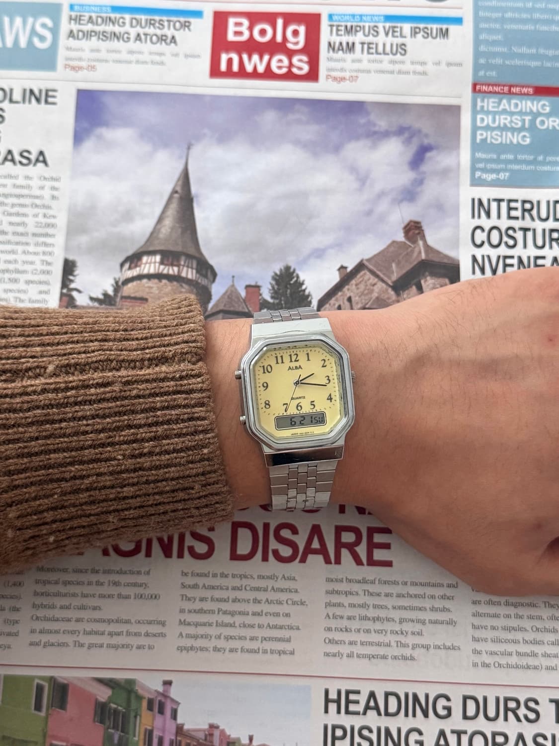 Seiko 세이코 ALBA 아나디지 쿼츠 1988 상품이미지8