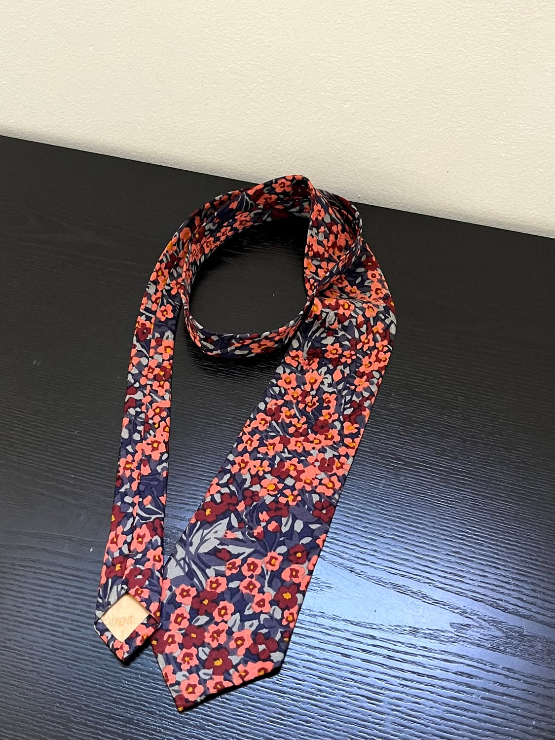 90‘s 입생로랑 플라워 타이 상품이미지4