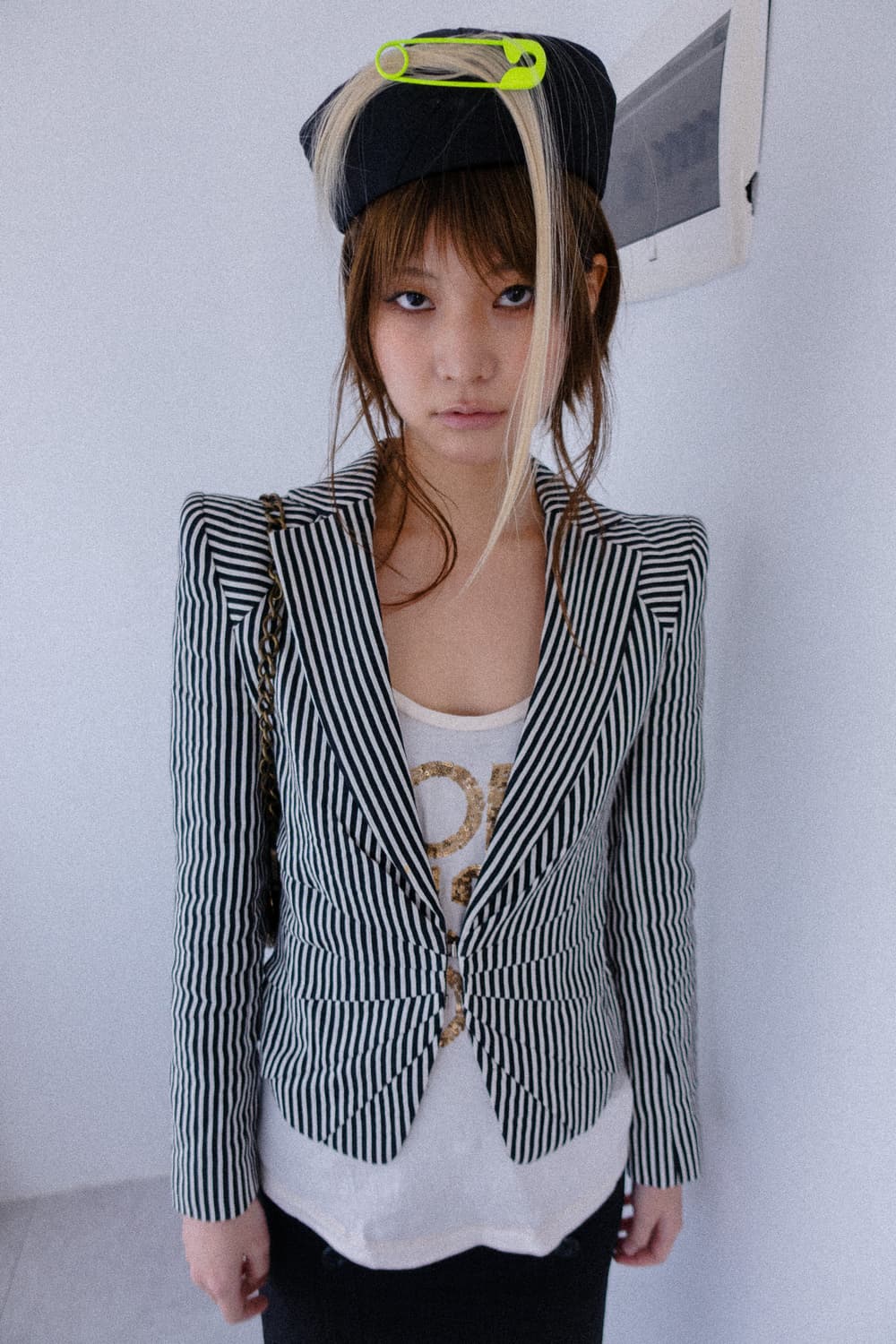 stripe cat shoulder jacket 상품이미지1