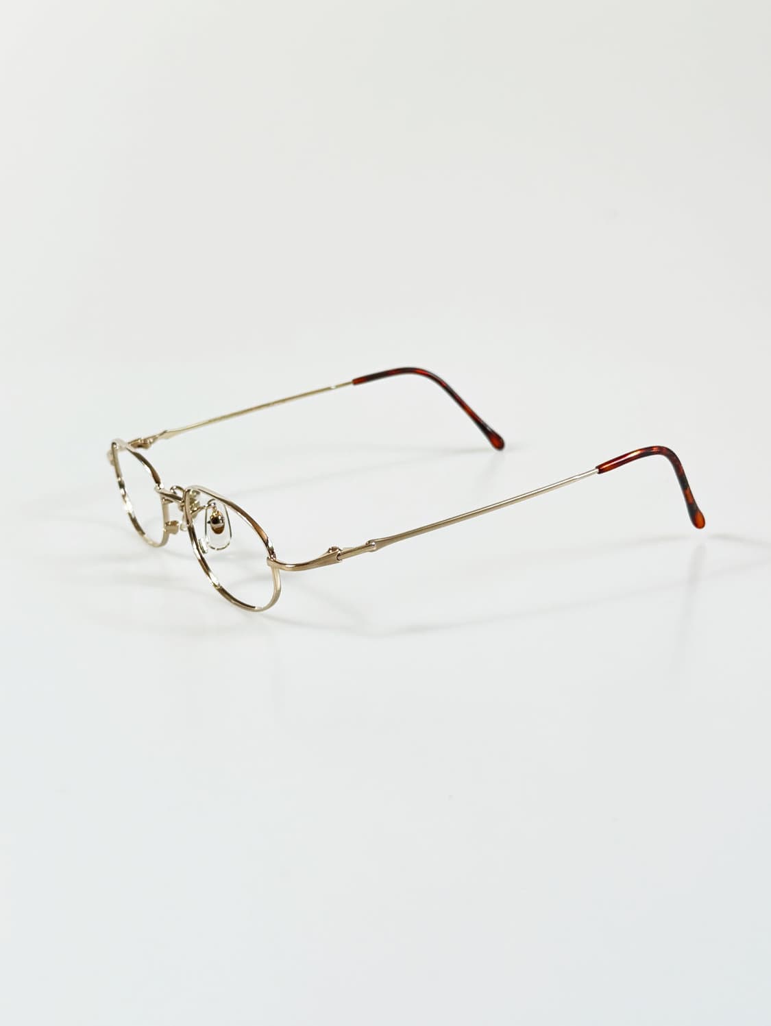 90s 서전 CLARTE 골드 메탈 슬림 오벌 빈티지 안경 상품이미지3