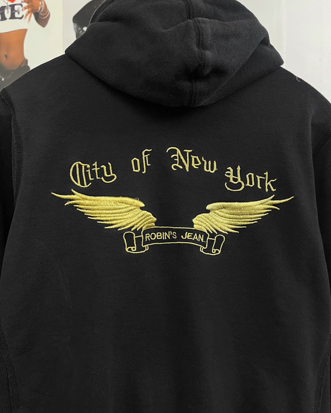 로빈스진 골드윙 블랙 후드집업 상품이미지8