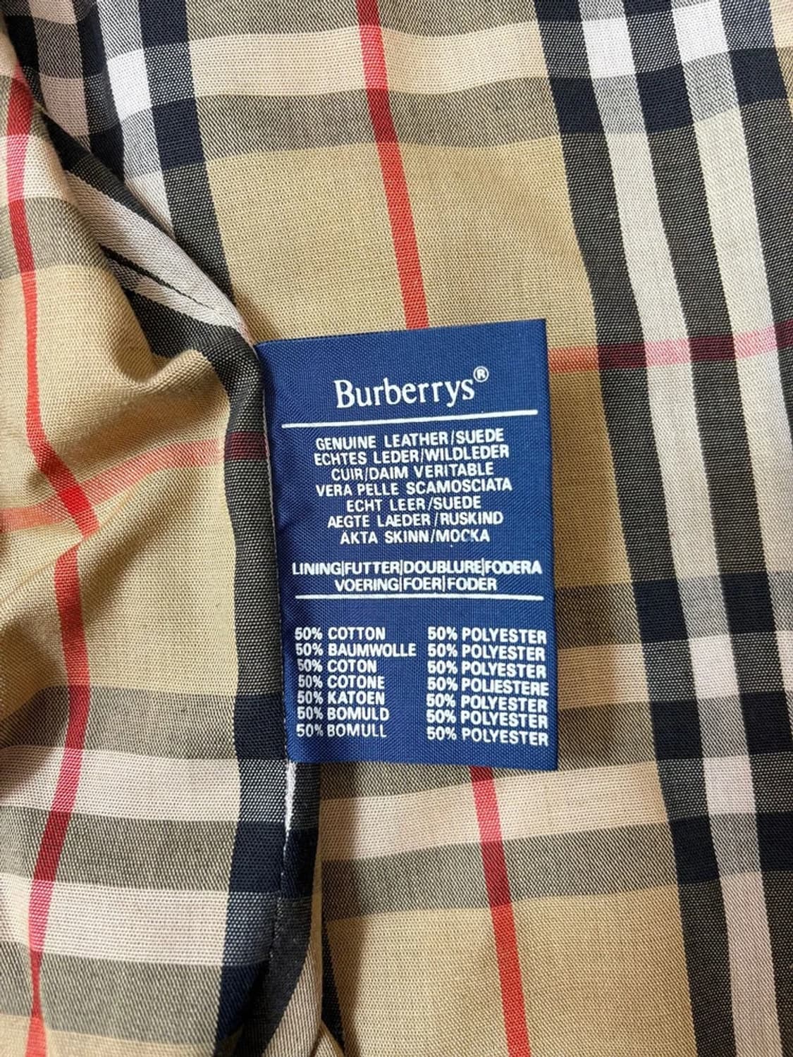 버버리 90's 천연 가죽 스웨이드 블루종 자켓 pn6149 상품이미지9