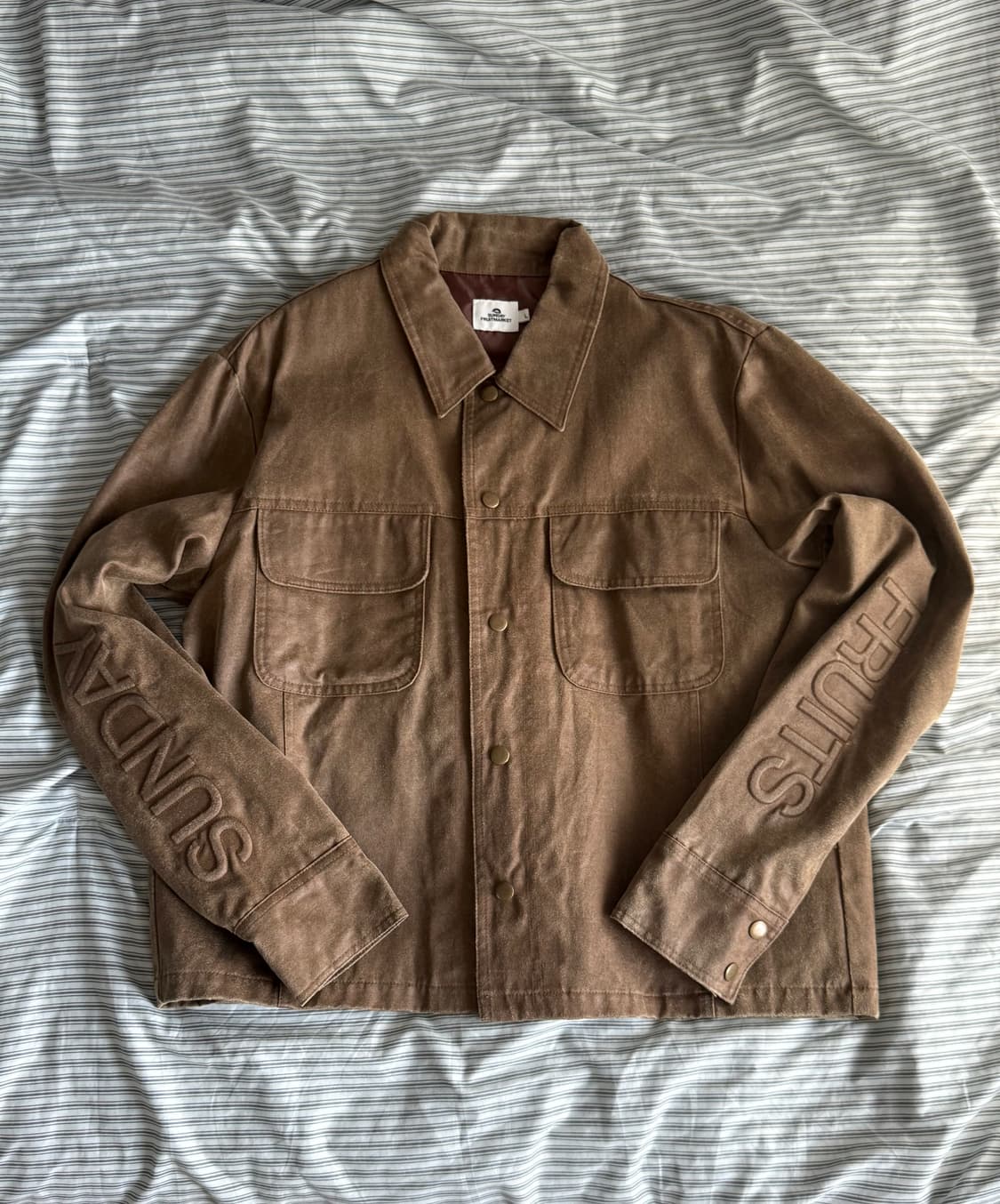 [선데이후루츠마켓] COSMIC FAUX LEATHER JACKET BR 상품이미지1