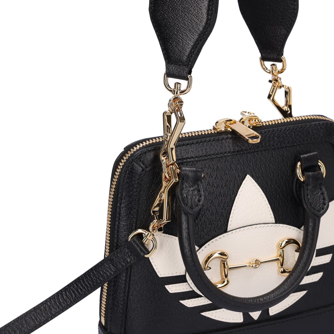 구찌 x 아디다스 677212 홀스빗 1955 탑핸들 미니백 레더 블랙 상품이미지7