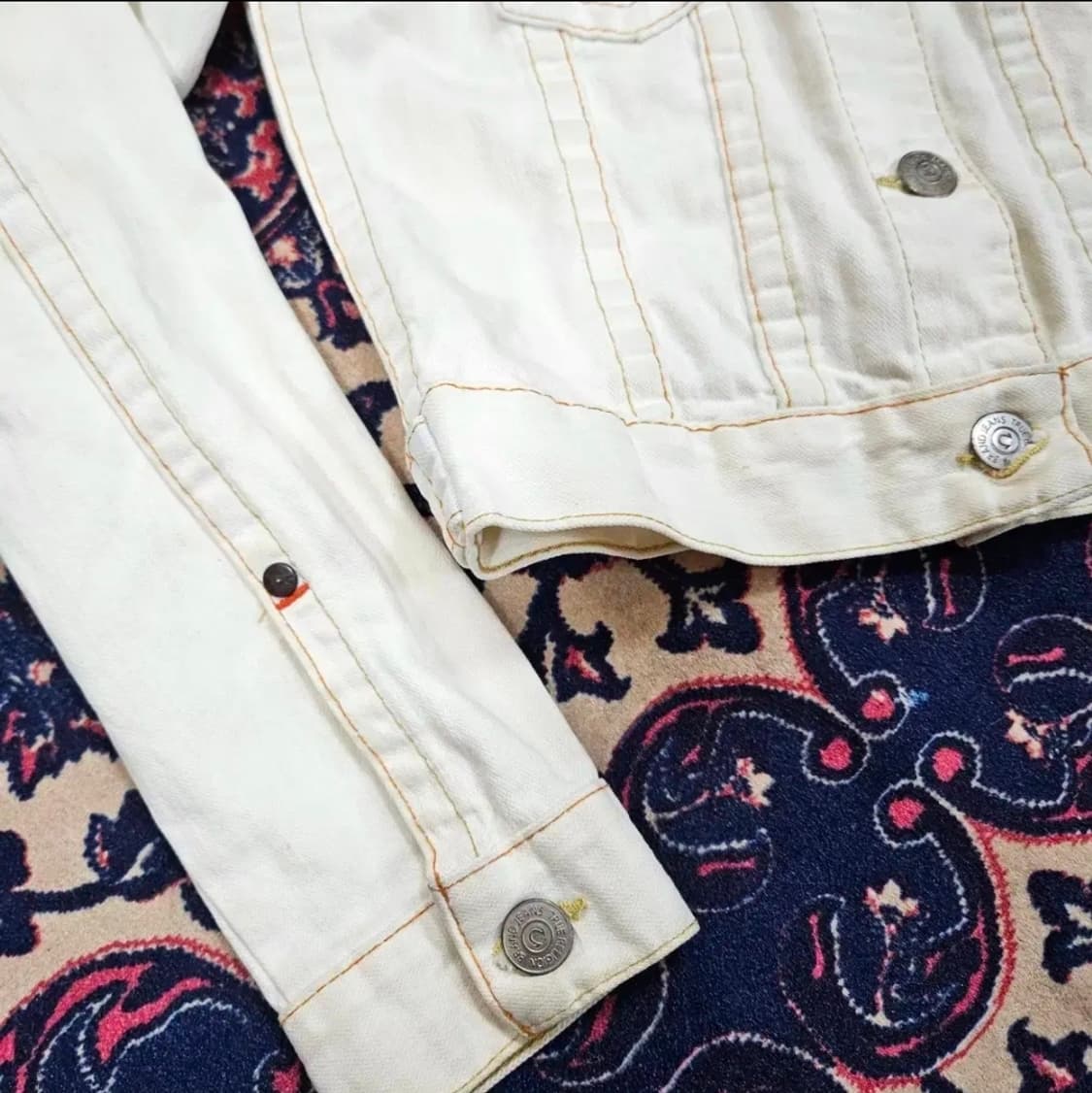 트루릴리젼 y2k 빈티지 JIMMY 화이트 숏 데님자켓 S size 상품이미지4