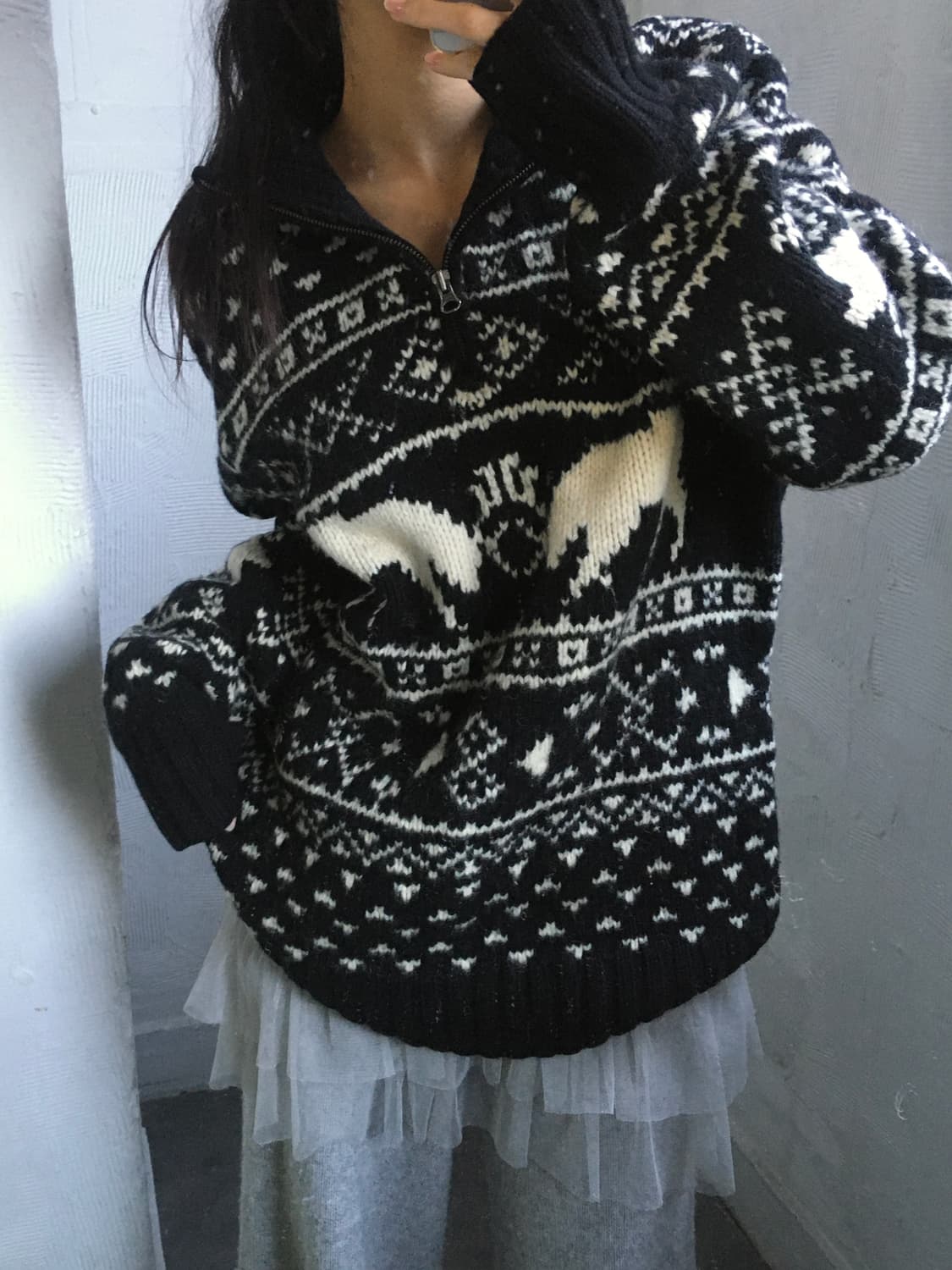 폴로 진스 헤비 울 노르딕 하프 집업 상품이미지1