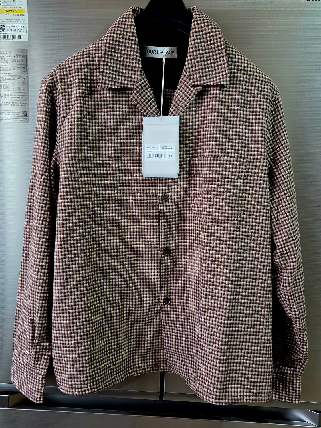 아워레가시 휴젠 셔츠 엔디노 플란넬 체크 사이즈50  상품이미지2