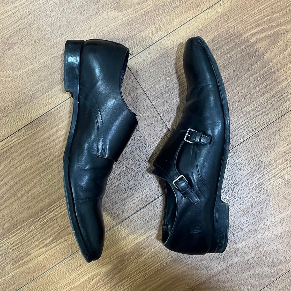 Prada Double Strap Monk Loafers 상품이미지4