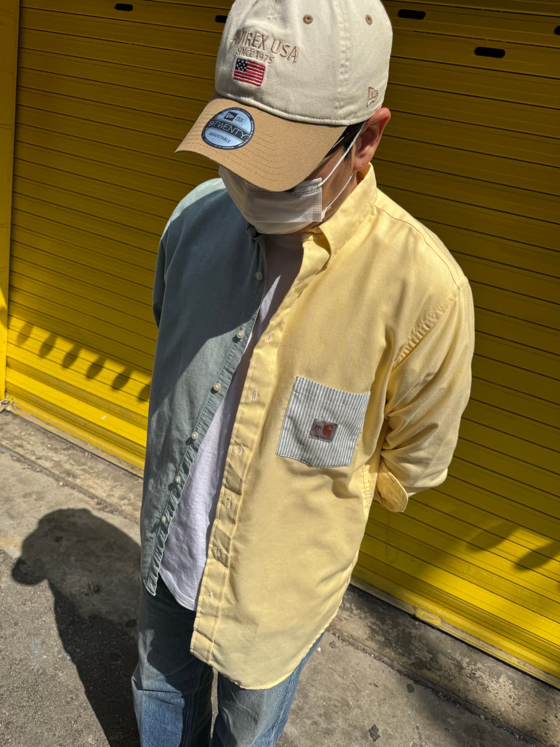 칼하트 리메이크 배색 셔츠 L 상품이미지1