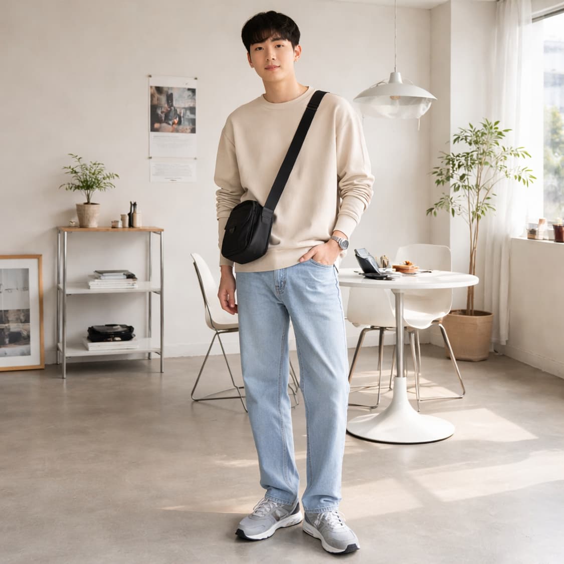 Lee[리] 라이더스 테이퍼드 연청 데님 팬츠 청바지 상품이미지1