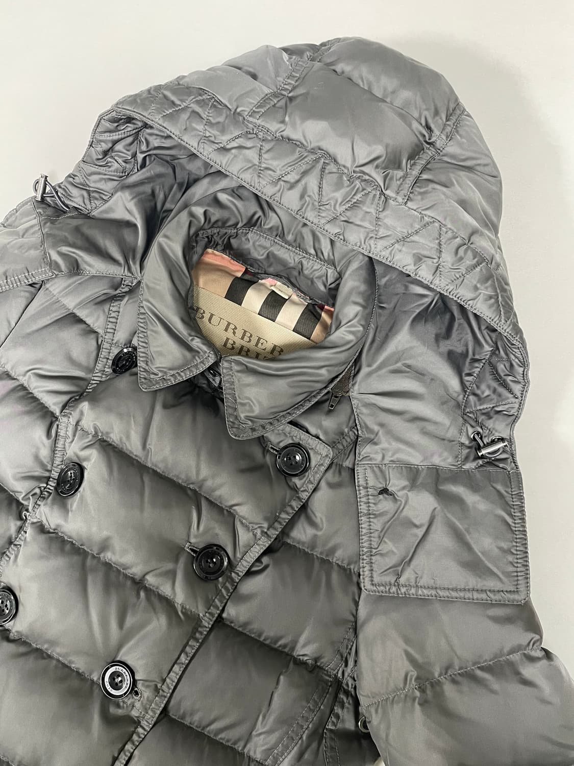 [M] 버버리 브릿 더블 브레스트 덕 다운 여성 패딩 코트 상품이미지4