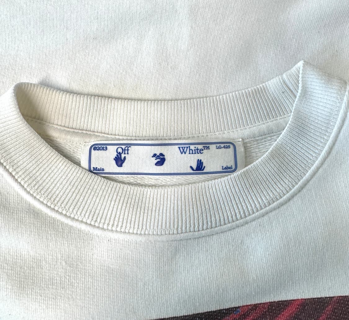 OFF WHITE 오프화이트 스프레이 카라바조 화이트 스웻셔츠 M 상품이미지6