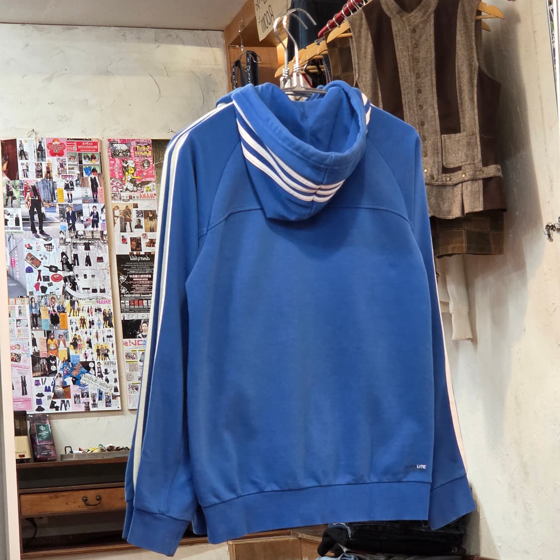 아디다스 블루 사이드 라인 후드집업 상품이미지6