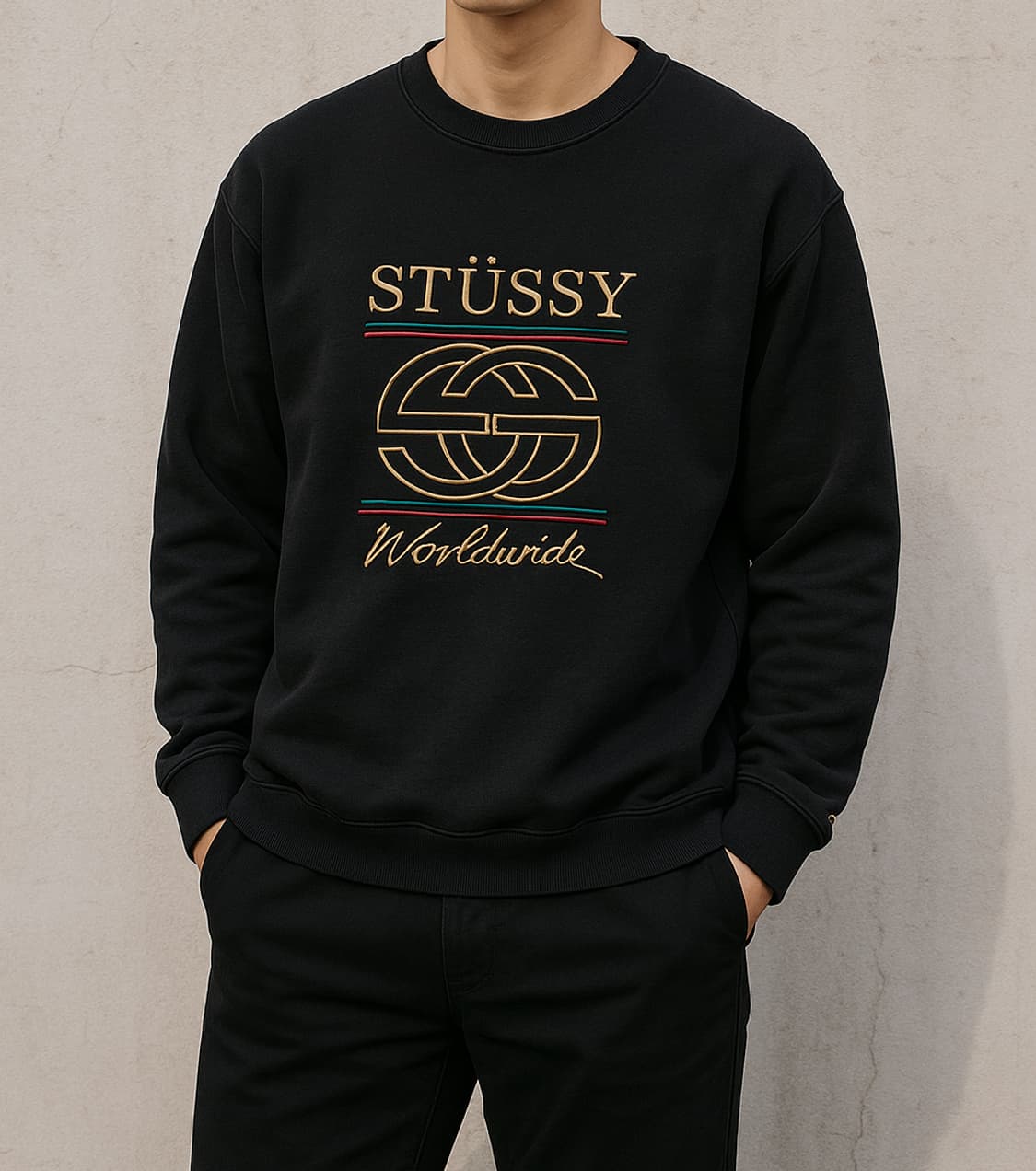 스투시 구찌 패러디 트래쉬드 맨투맨_호칭8 상품이미지1