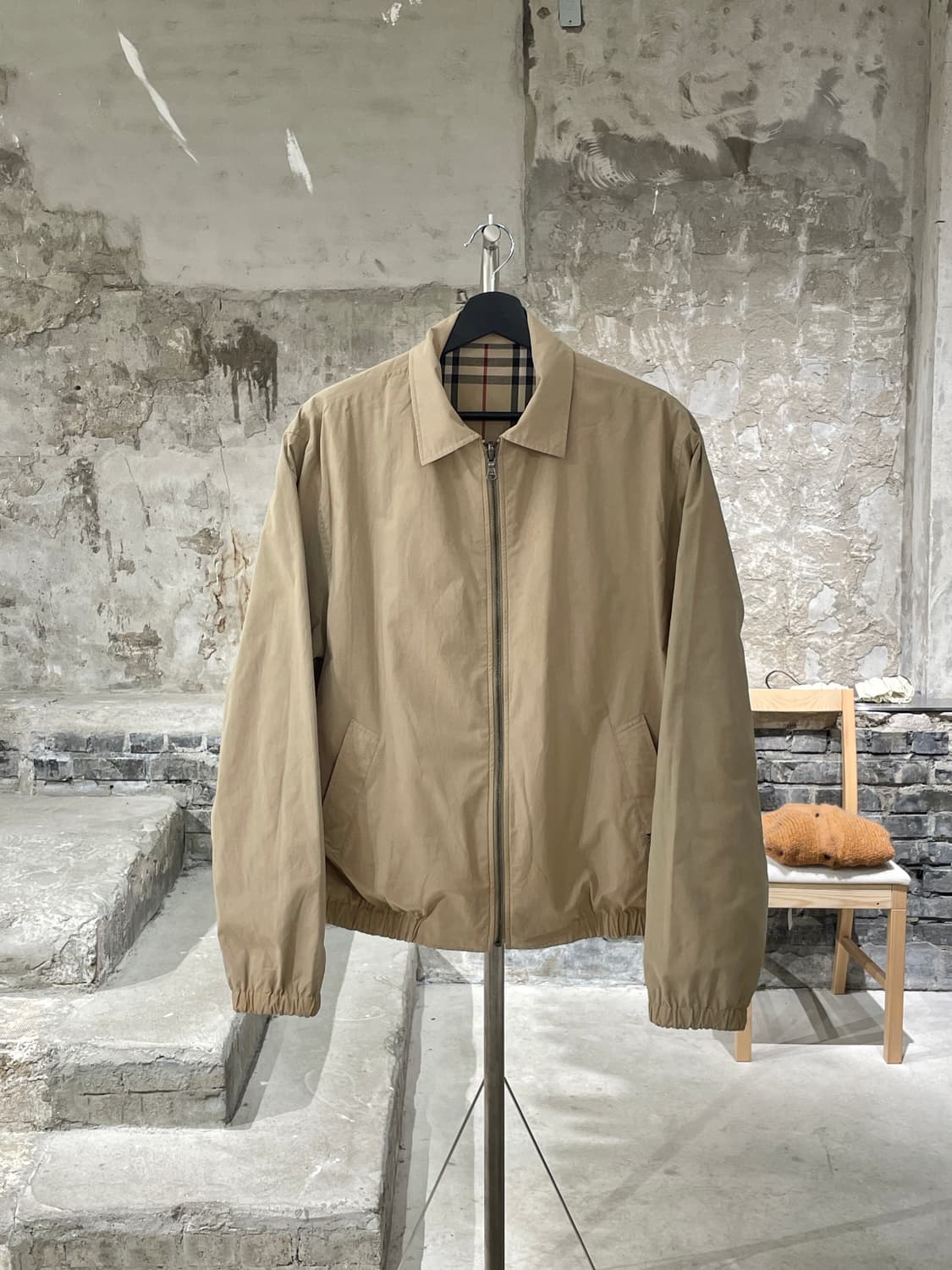 버버리 베이지 노바체크 리버시블 블루종 자켓 상품이미지5