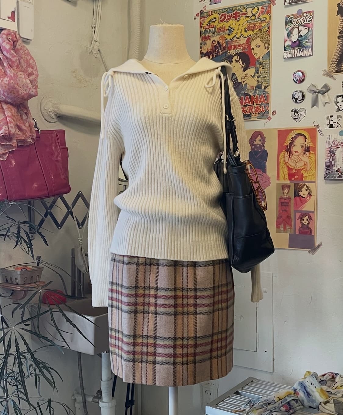 크림 골지 후드니트 [무배] 상품이미지1