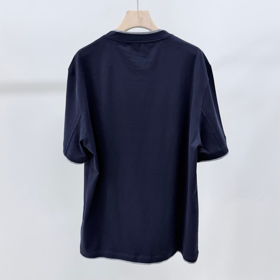 [S+급/2XL] 브루넬로 쿠치넬리 코튼 반팔 티셔츠 네이비 상품이미지4