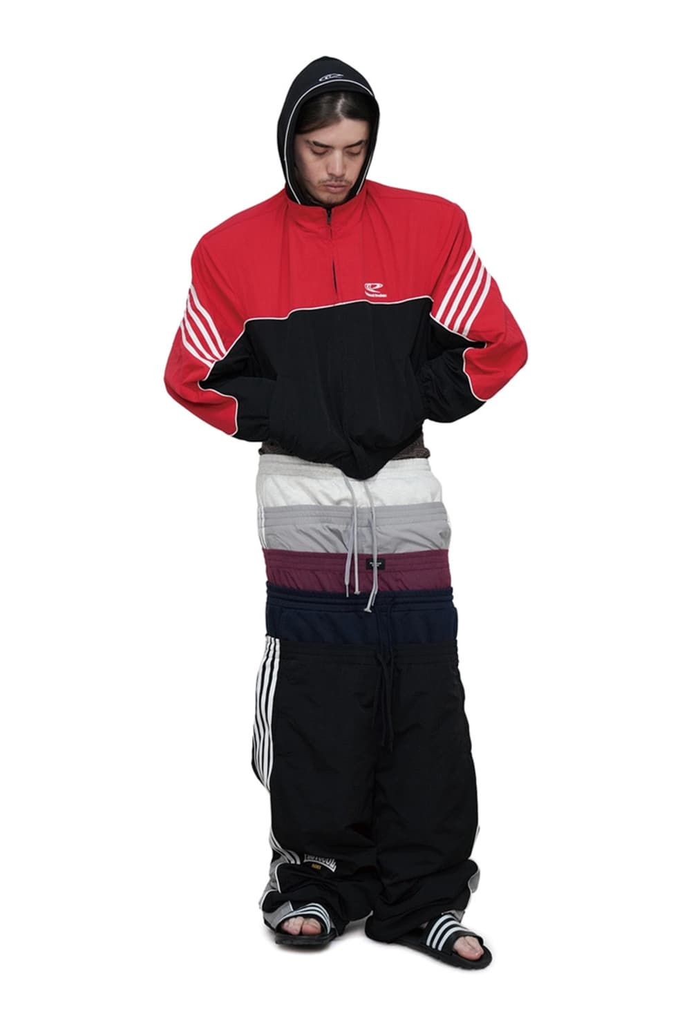 프로토콜인덱스 3 LAYERED TRACK PANTS 블랙 3사이즈 상품이미지2