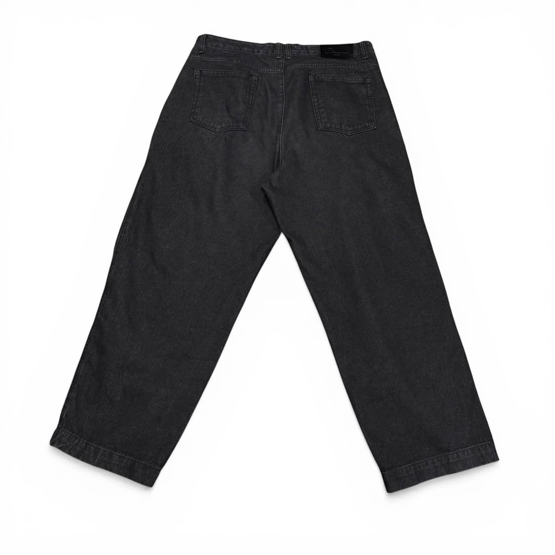 34 비슬로우 흑청 원턱 와이드 데님팬츠 상품이미지2