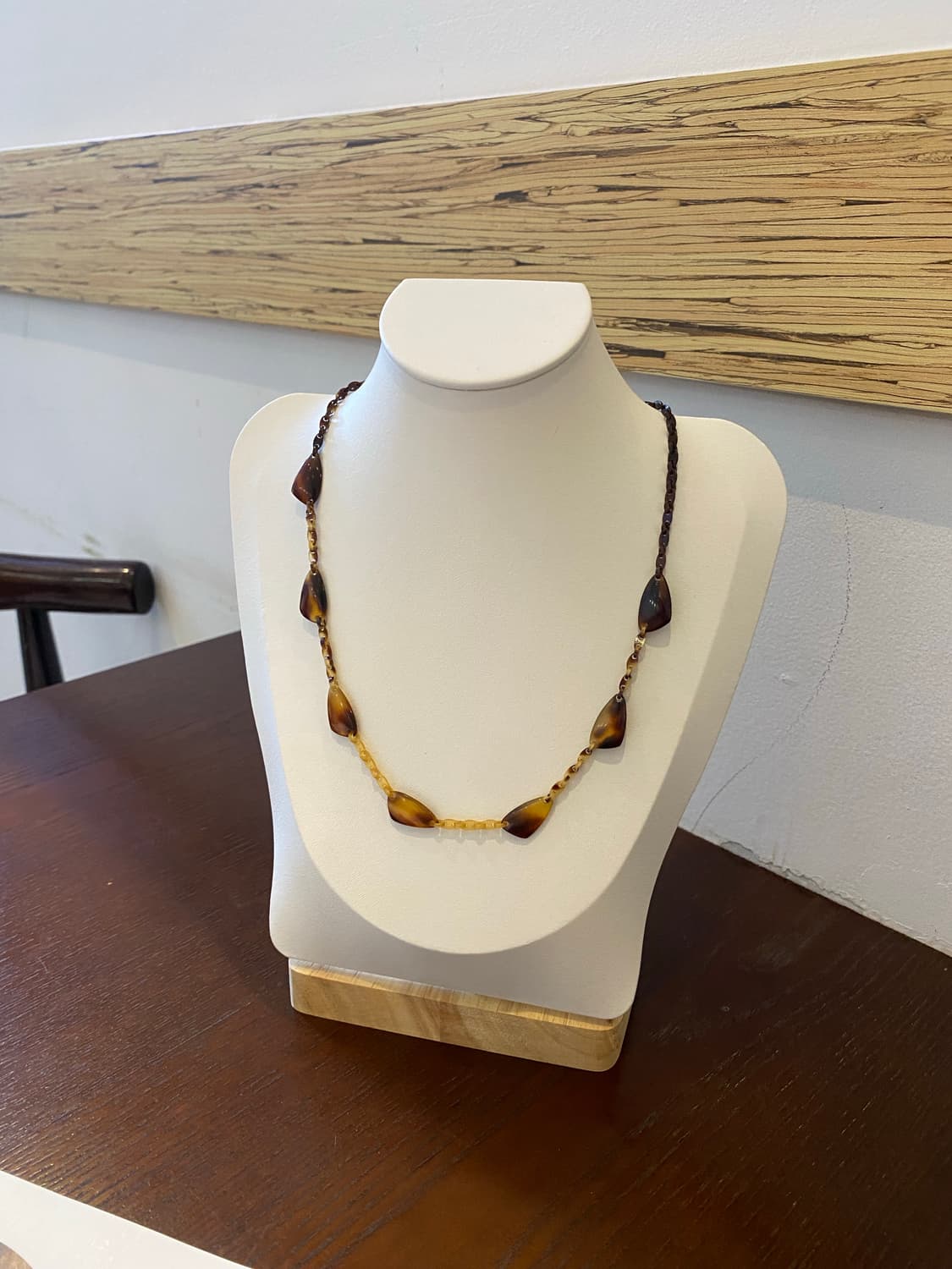 브라운 호피 호마이카 일본 빈티지 목걸이 주얼리  상품이미지3