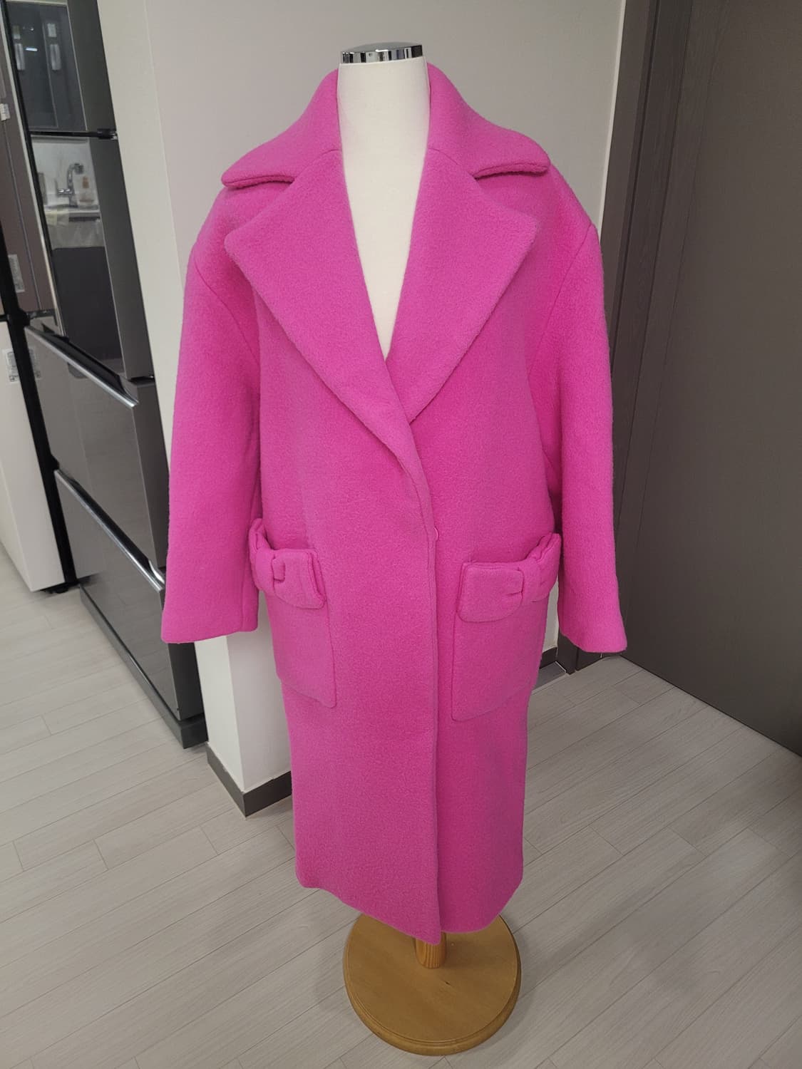 럭키슈에뜨 한예슬 리본 코트 (Hot Pink) 36사이즈 상품이미지4