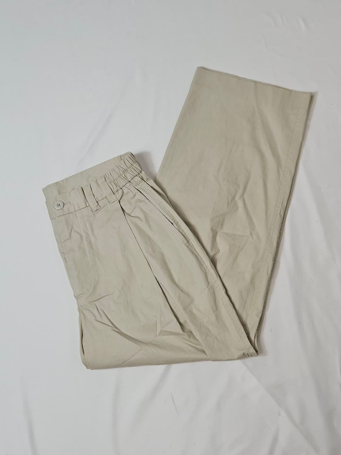 시리즈 24/7 코오롱 린넨 밴딩 투턱 와이드 슬랙스 팬츠 바지 30 상품이미지1