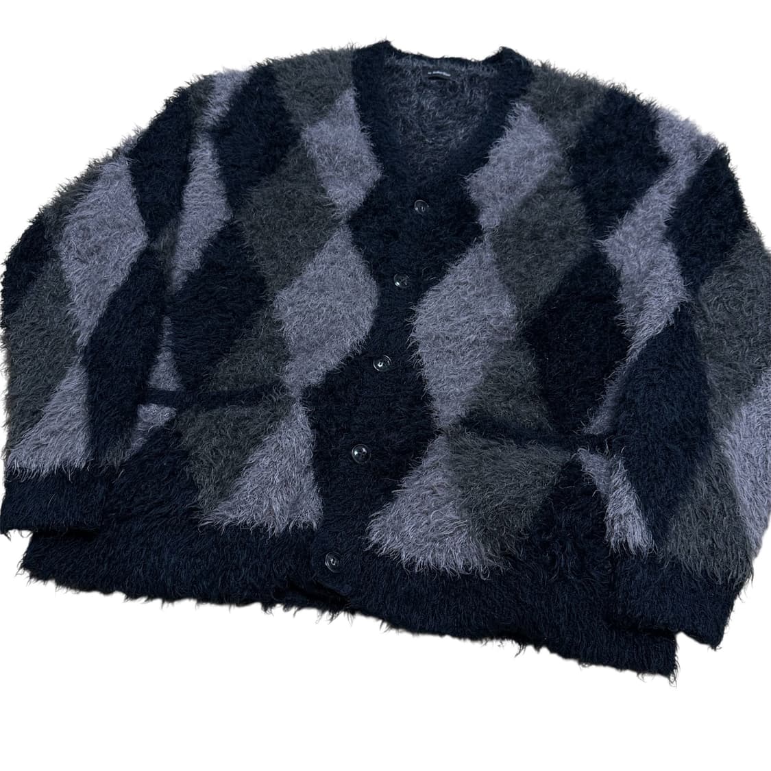 넘버나인 아가일 모헤어 가디건 상품이미지4