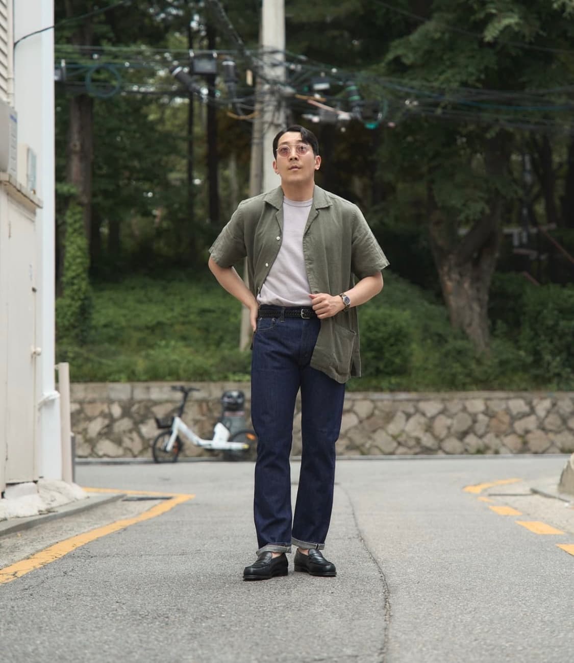 오어슬로우 아이비핏 데님 107 원워시 상품이미지5