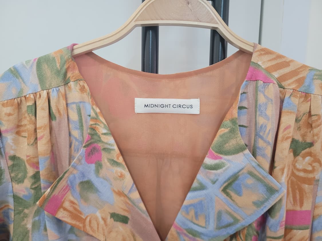 미드나잇서커스 플라워 패턴 린넨 원피스 55~66 상품이미지3