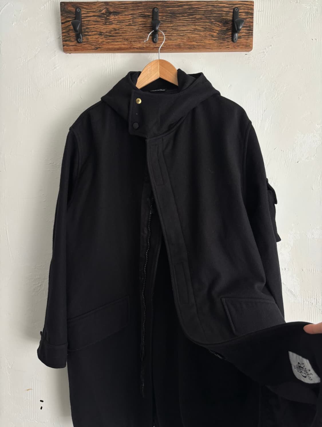 C.P. Company CP 컴퍼니 후드 롱 울 코트 상품이미지3