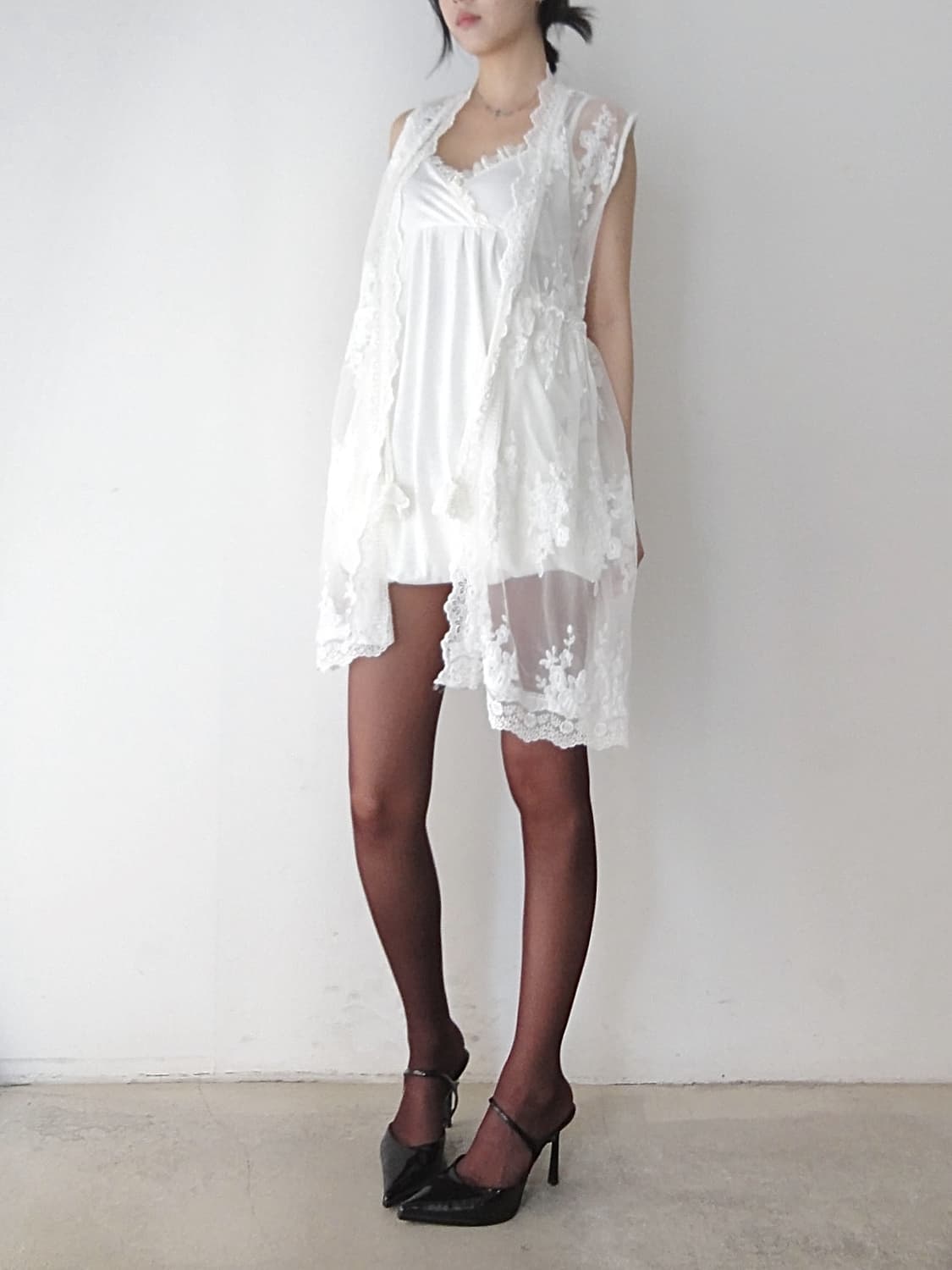 Muse lace layer top & ops 상품이미지2