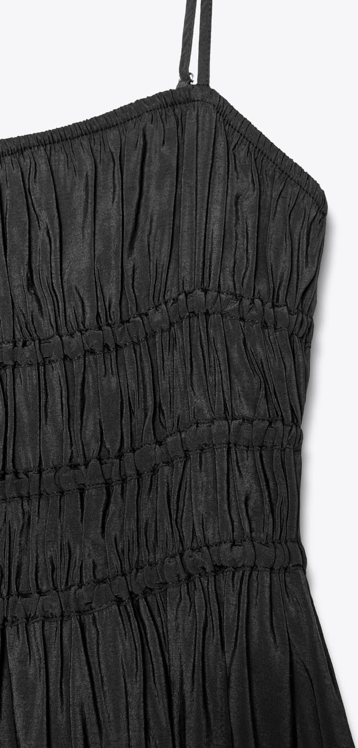 새상품) 자라 플루이드 엘라스틱 미디원피스 S 블랙 상품이미지7