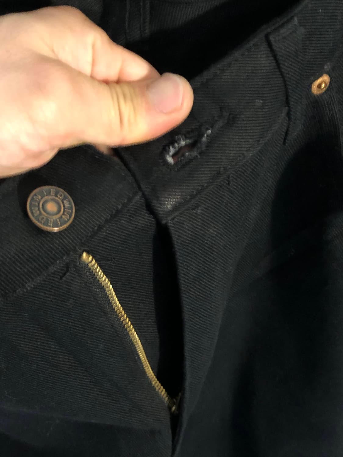 에드윈 F503 플랙스 레귤러핏 흑청 데님 블랙진 34x33 상품이미지5