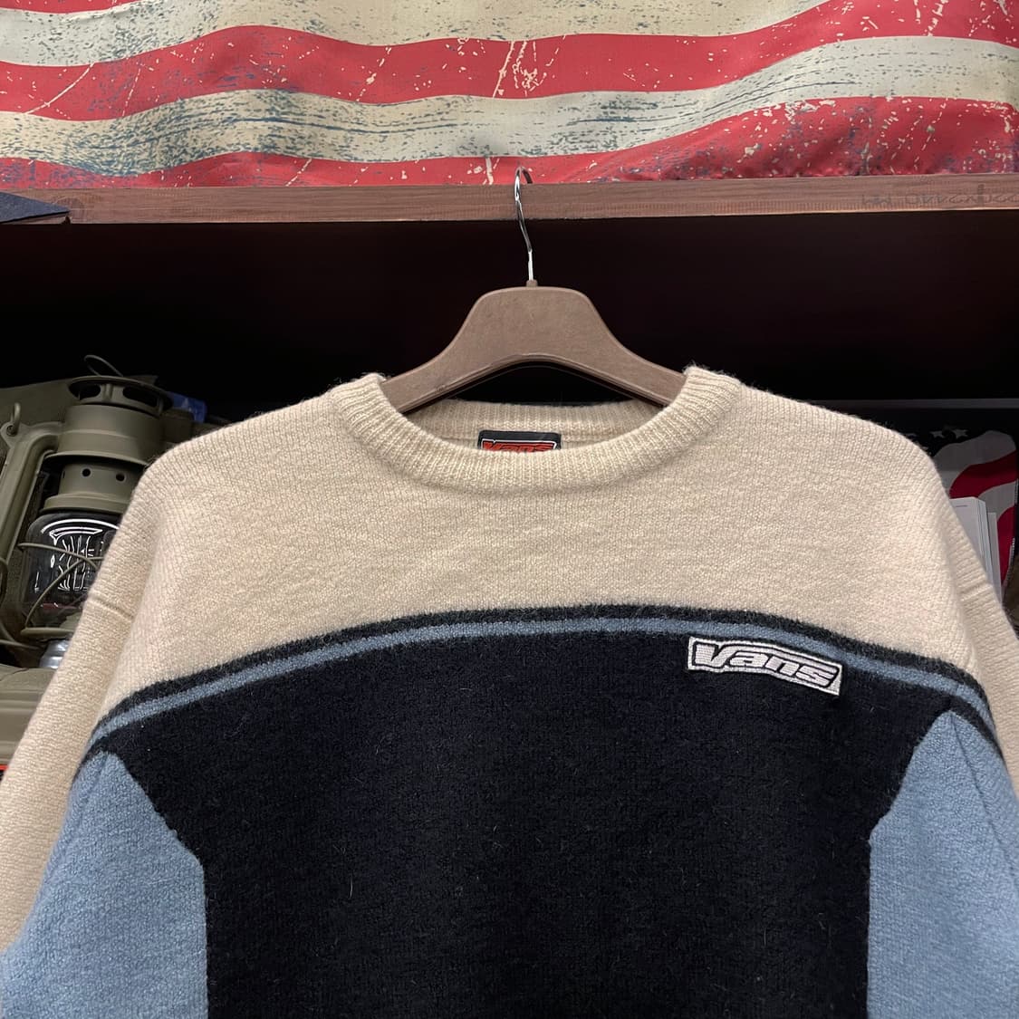 90s 반스 레트로 헤비 울 니트 스웨터 상품이미지3