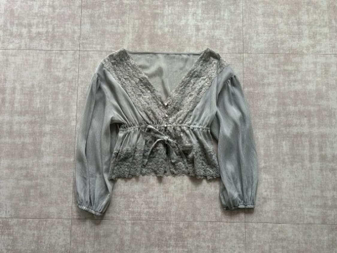 lace chiffon blouse 상품이미지1