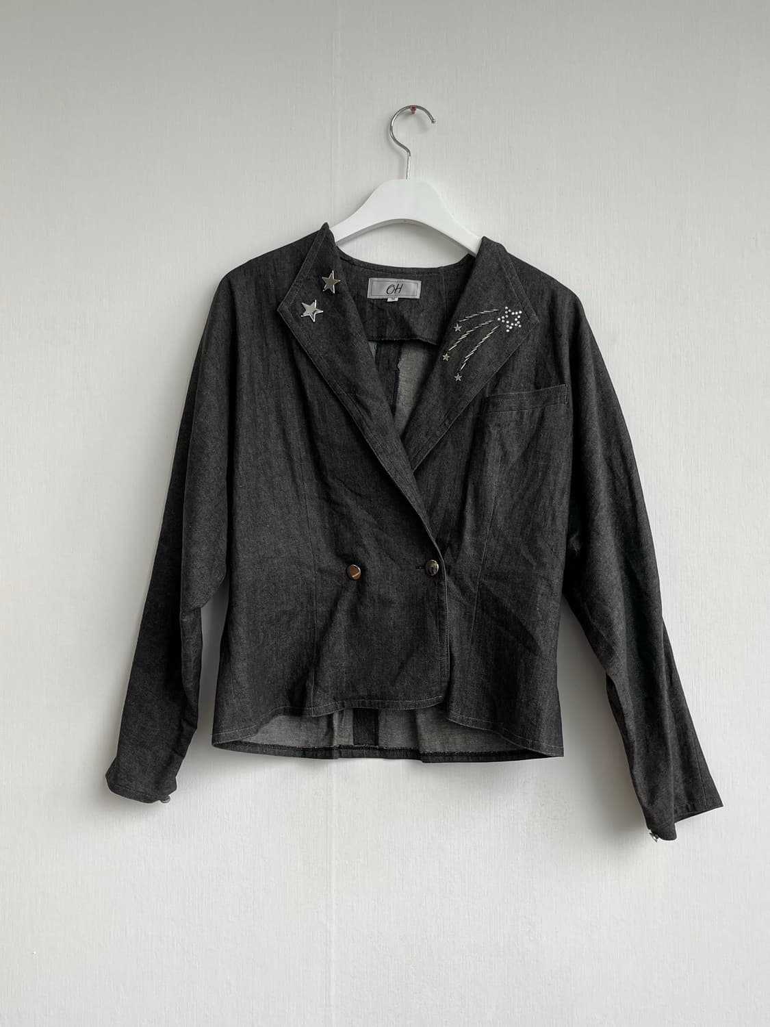 Vintage Black denim star jacket 상품이미지1