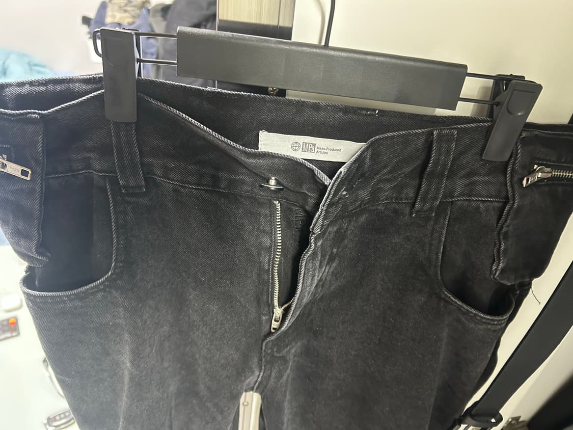 [M] 플라스틱프로덕트 백 팬츠 블랙 상품이미지4