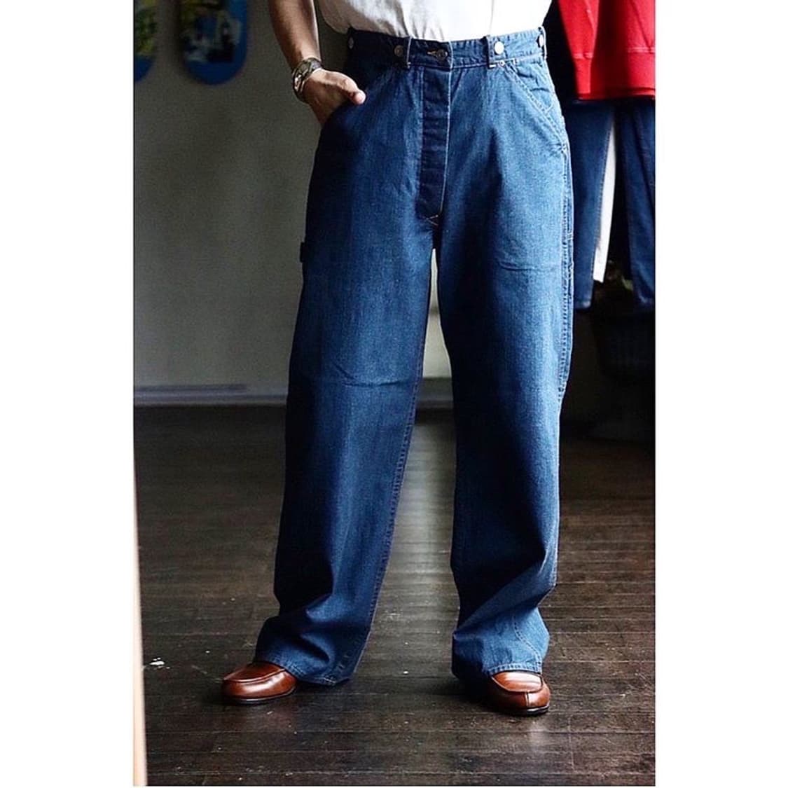 [3]아프레쎄 인디고 데님 페인터 팬츠 상품이미지2