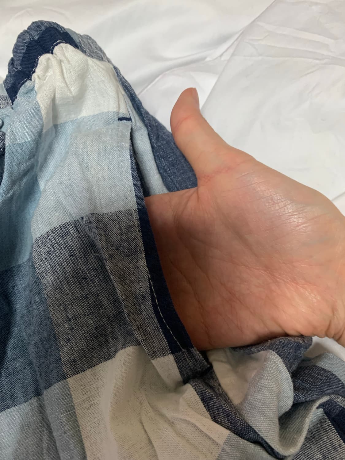 일본빈티지 블루체크 스커트 상품이미지3