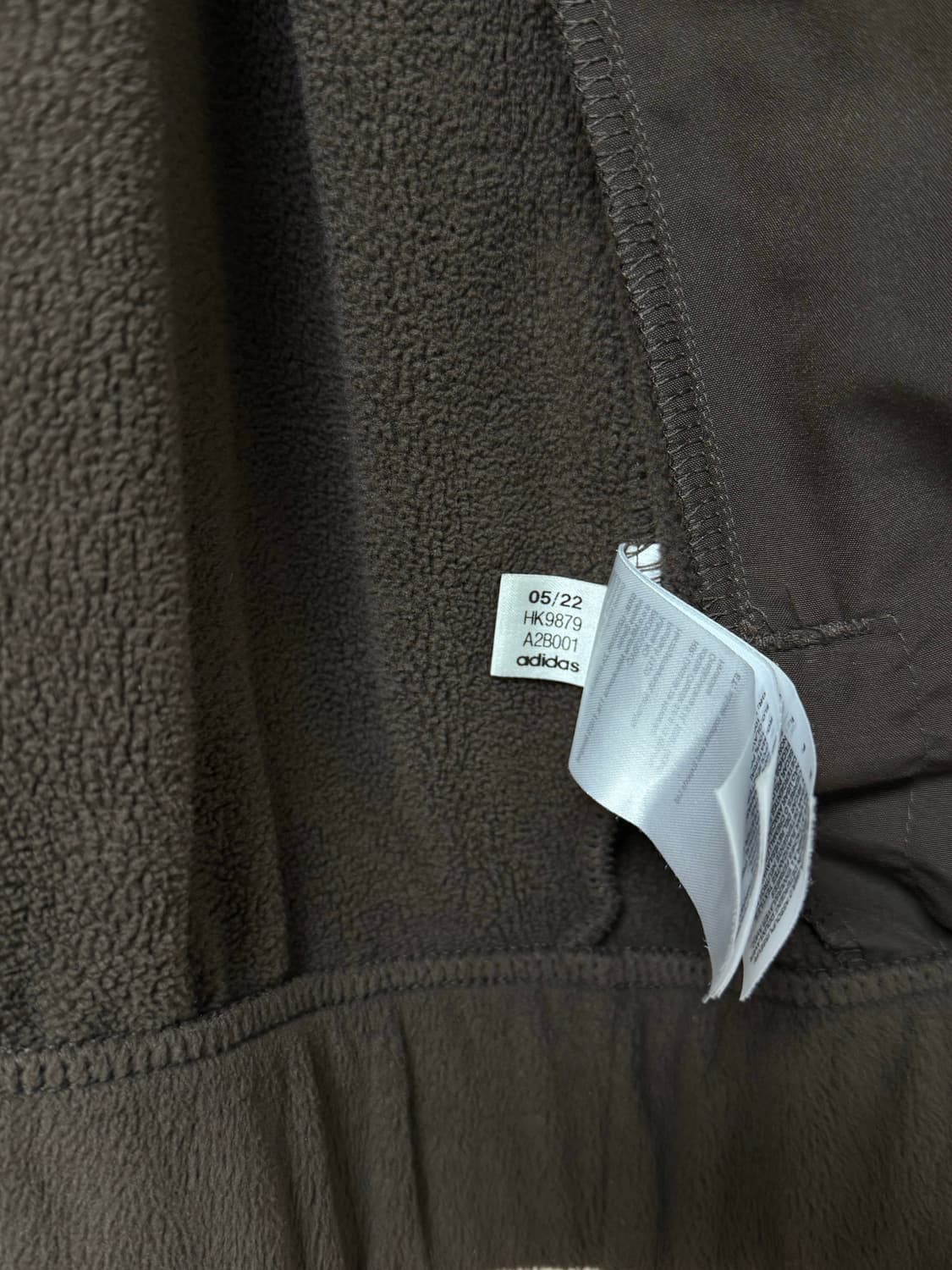 아디다스 셰르파 플리스 자켓 브라운 S사이즈 (HK9879) 상품이미지5