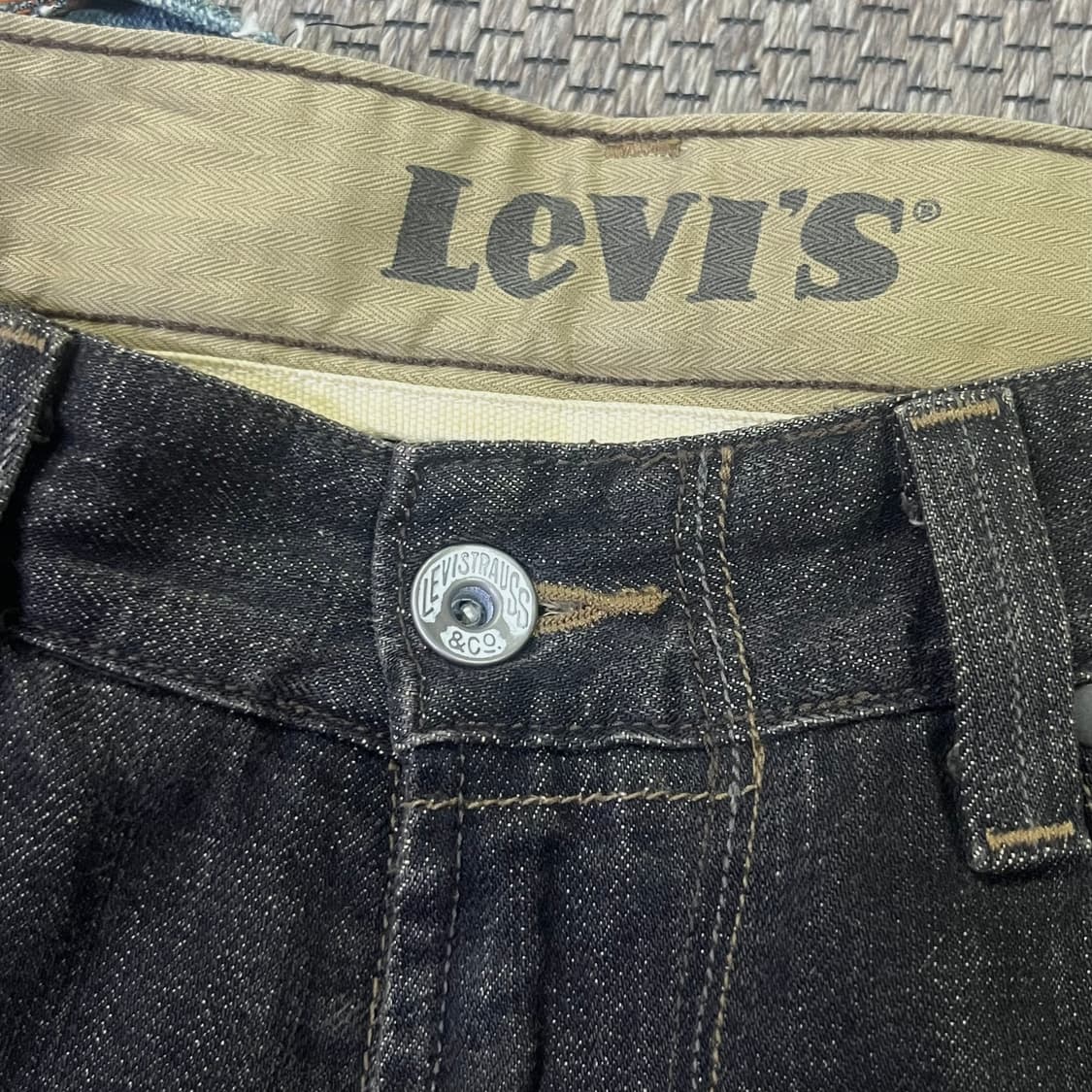Levi's 업사이클링 믹스 텍스처 스트레이트 데님 상품이미지5