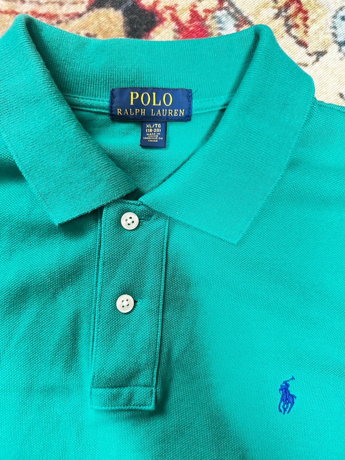 폴로 랄프로렌 긴팔 카라티 그린 XL 상품이미지2