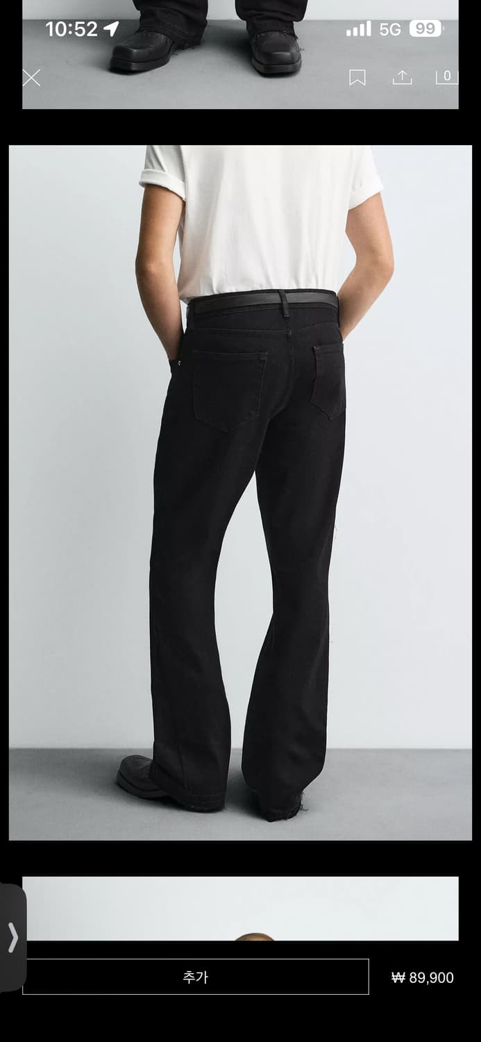 자라 플레어 데님 리처드스타크 핏 상품이미지3