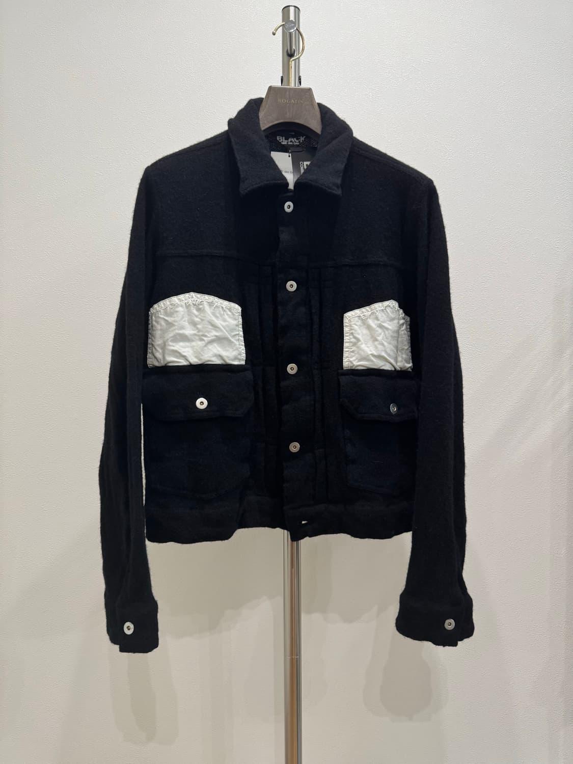 꼼데가르송 블랙 24aw 축융울 트러커 자켓 상품이미지1