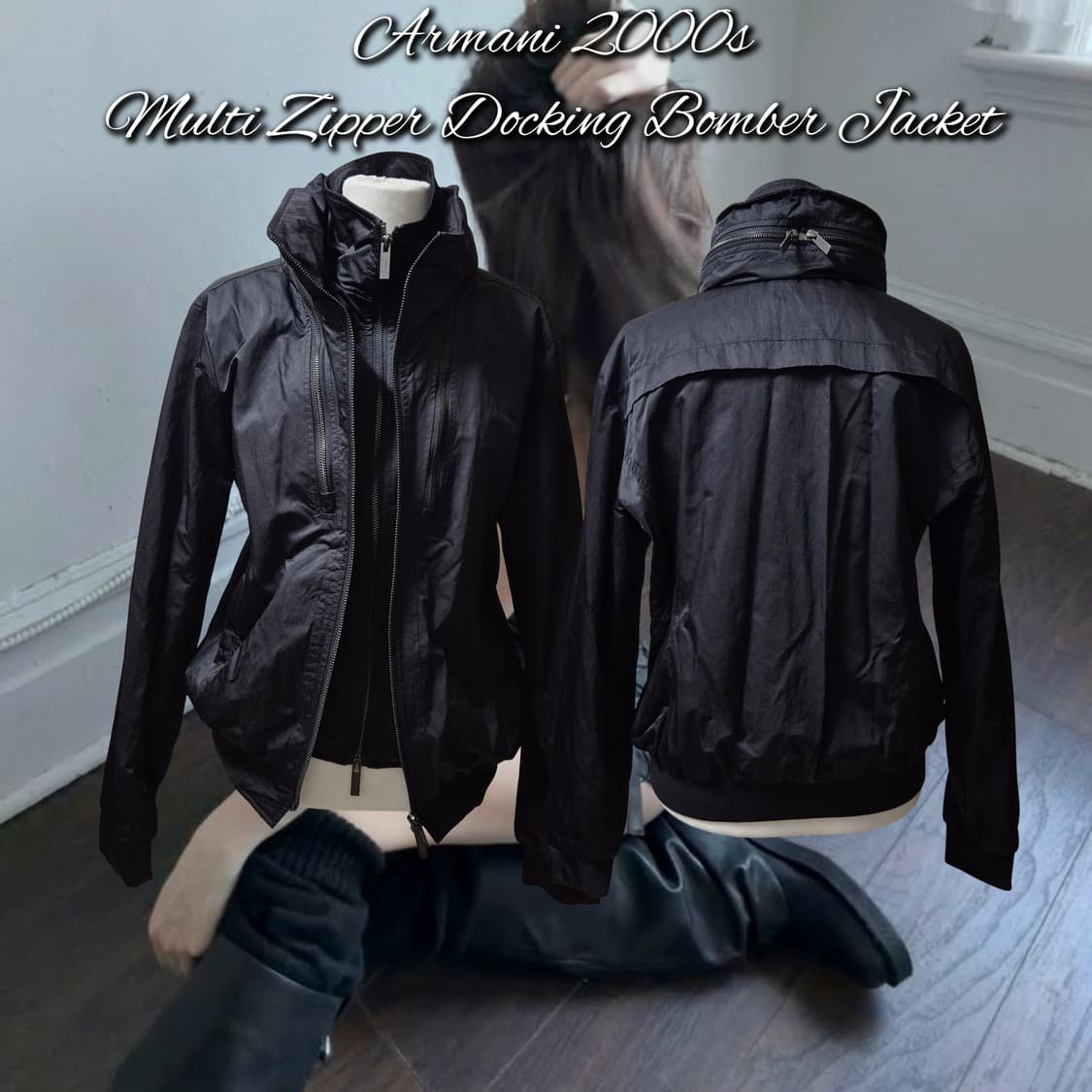 Armani 2000s Multi Zipper Docking Bomber 상품이미지1