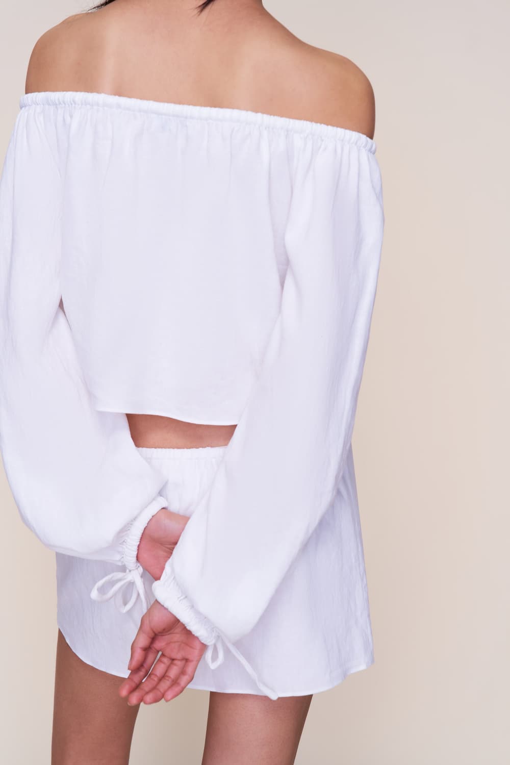 [S,M]귀조 25ss Akiko 오프숄더 셔츠/화이트 상품이미지6